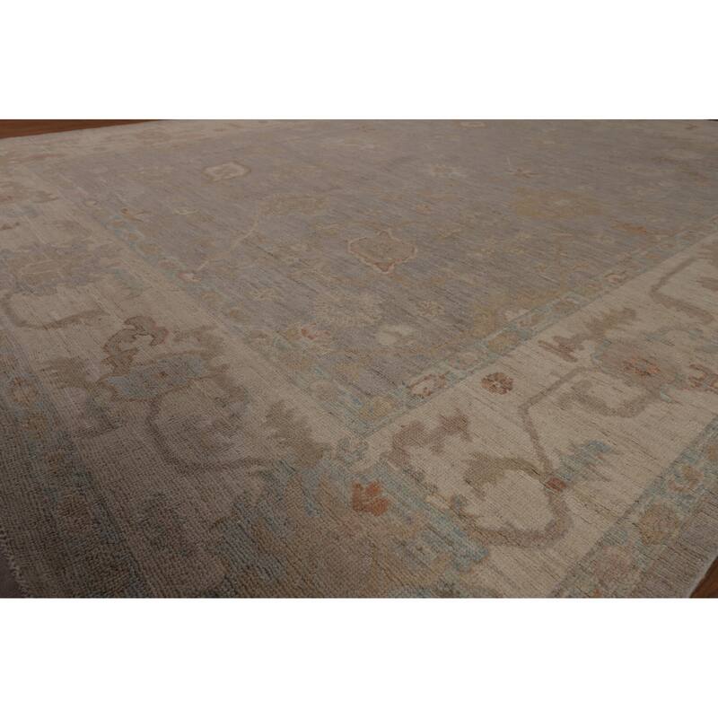 Oushak Vegetable Dye Area Rug Handmade Wool Carpet - 8'3"x 10'2"