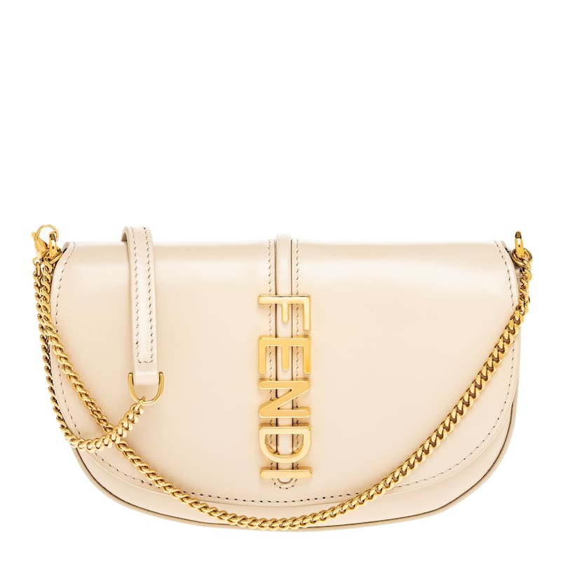 Fendi Fendigraphy Wallet on Chain - White
