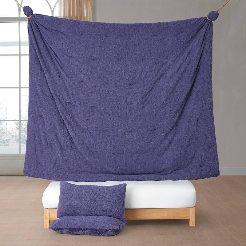 Cardigan Knit - Coma Inducer® Oversized Comforter Set - Blueberry Purple