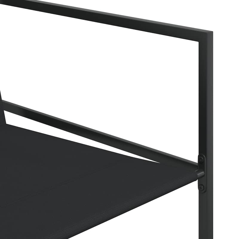 vidaXL Garden Dining Set Black - 42.1 x 129.9 x 28.3 in