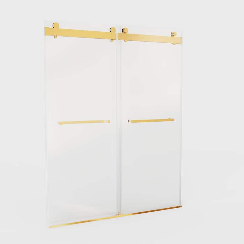 56-60"W x 76"H Frameless Double Sliding Shower Door