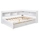 preview thumbnail 25 of 24, Modern Bed Frames with L-shaped Bookcases and Drawers
