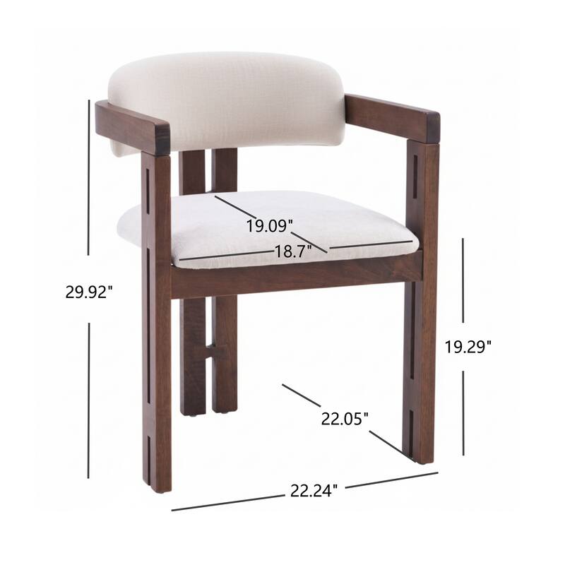 Christopher Knight Home - Modern Wooden Upholstered Dining Chair with Round Back