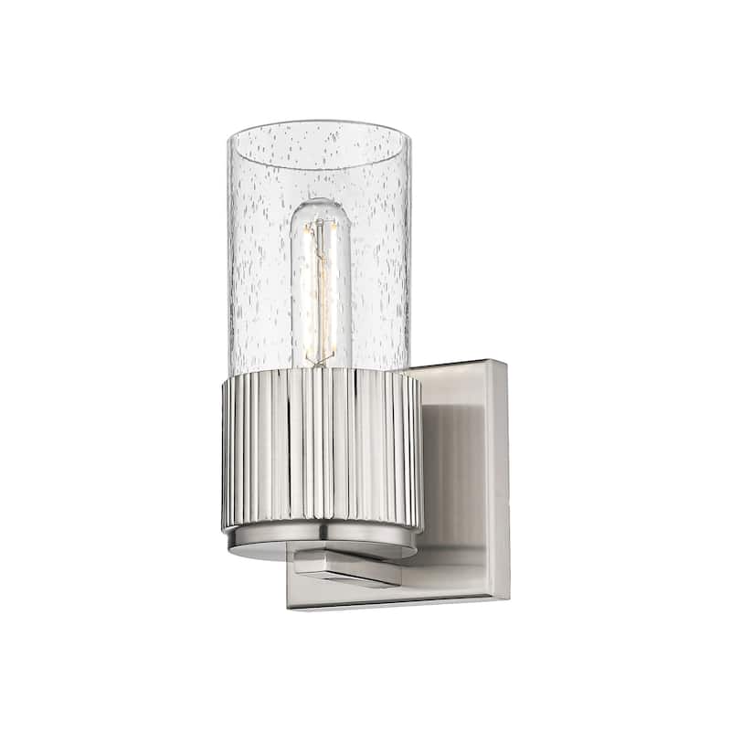 Innovations Lighting 428-1W-7-5 Bolivar Sconce Bolivar 7" Tall Wall - Satin Nickel / Seedy