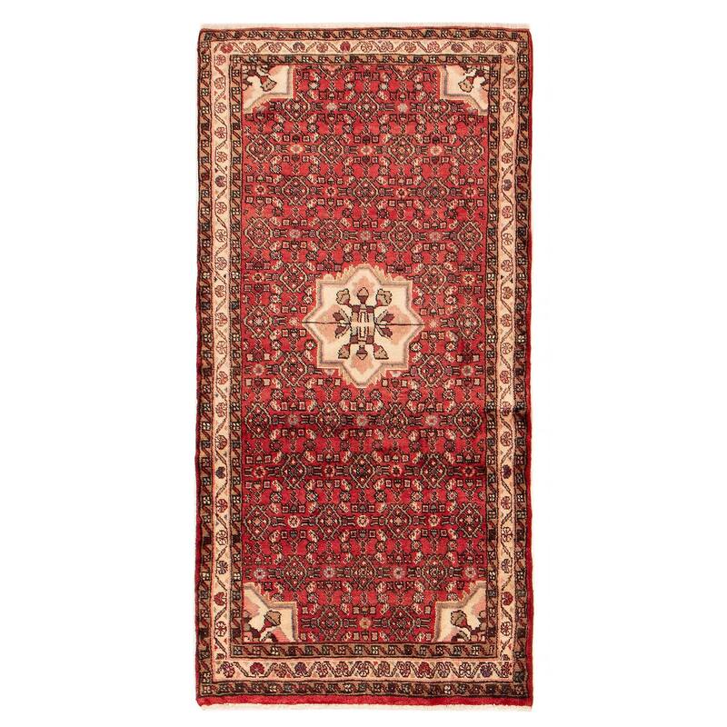 Andelz Red Rug 3'2" x 6'7" - 3'2 x 6'7 - Red - 3'2 x 6'7