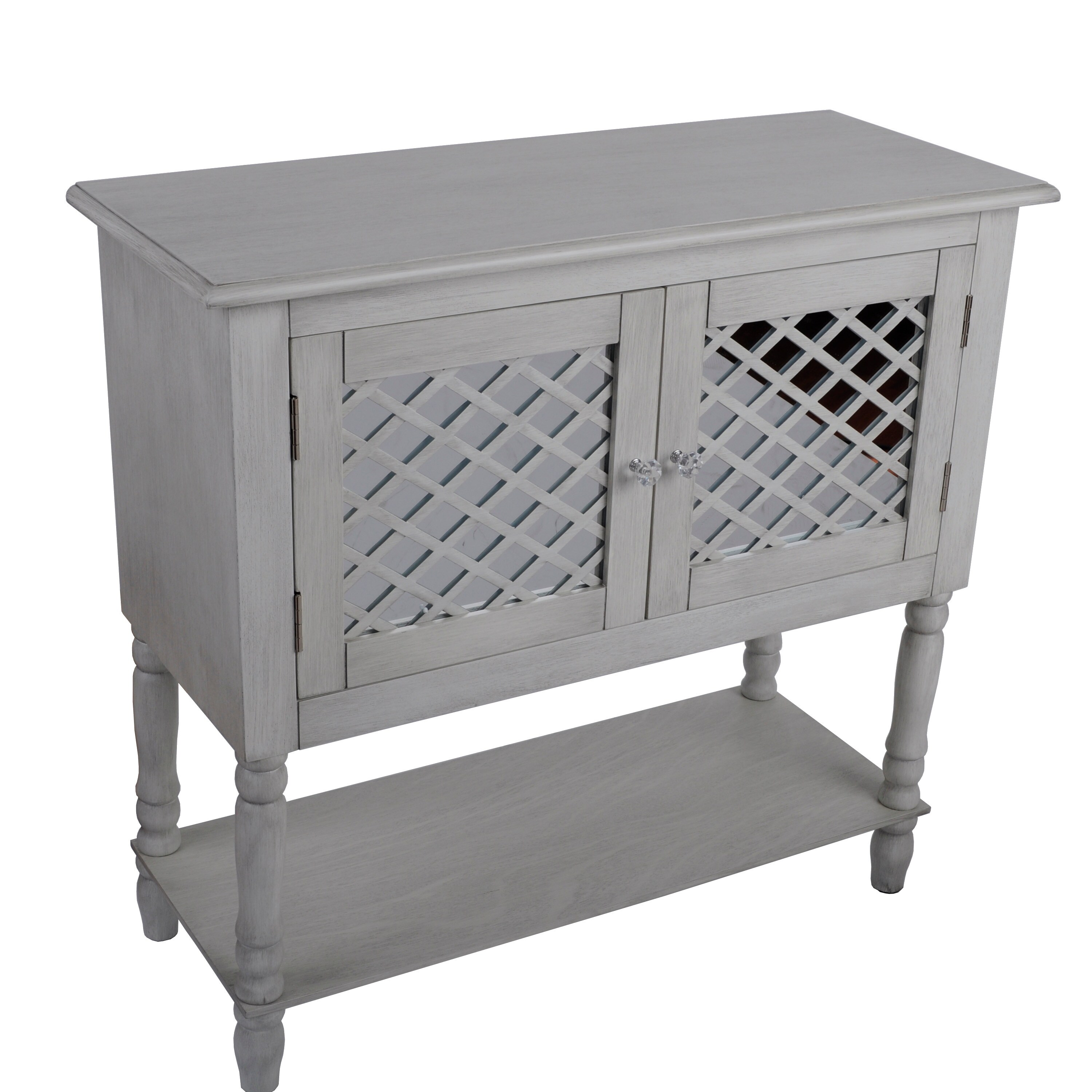 Shop Milligan Mirrored 2 Door Console Table Overstock 31690889