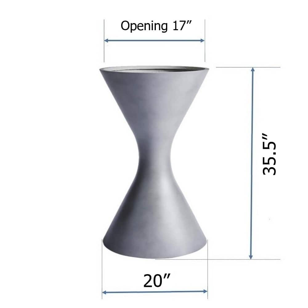 DreamPatio San Francisco Fiberstone Hourglass Planter for Indoor/Outdoor