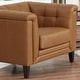 preview thumbnail 4 of 4, Hydeline Arvo Top Grain Leather Chair with Feather, Memory Foam and Springs