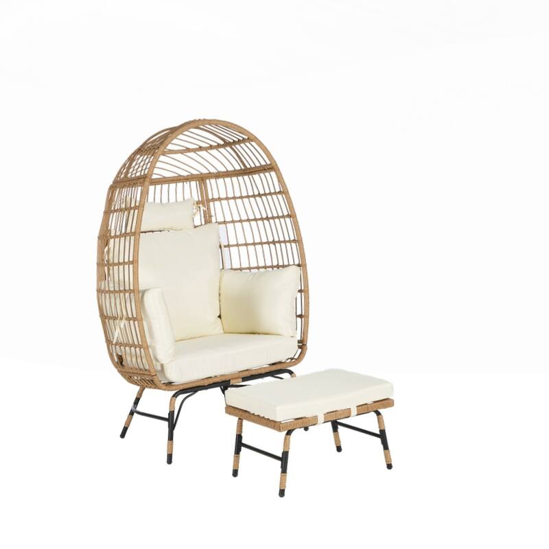 Oversized Large Egg ChairS with Ottoman