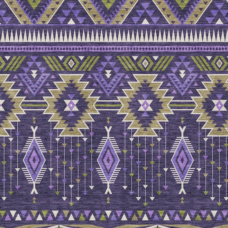 HomeRoots Aztec Transitional Rectangle Outdoor Rug