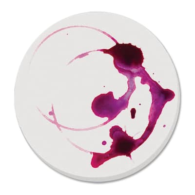 4 Pack Absorbent Stone Coaster with Protective Cork Backing Made in The USA 4" Round, Easily Wipes Clean