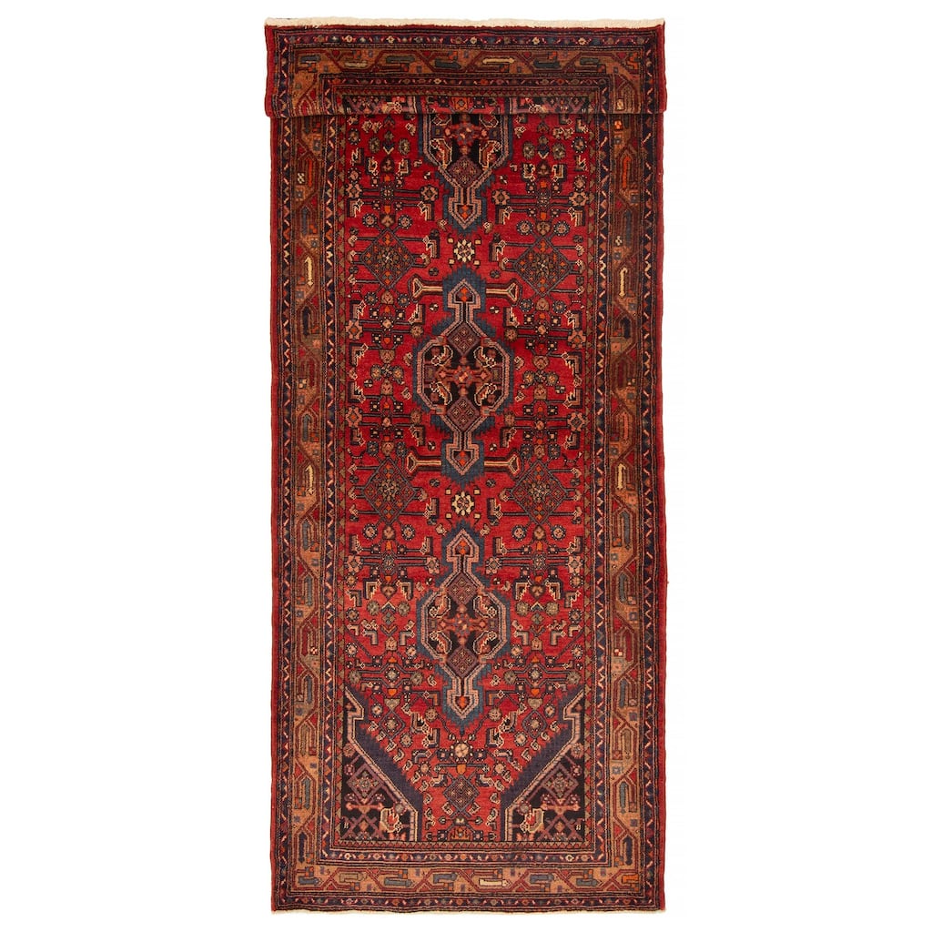 ECARPETGALLERY Hand-knotted Anadol Red Wool Rug - 3'9 x 10'2
