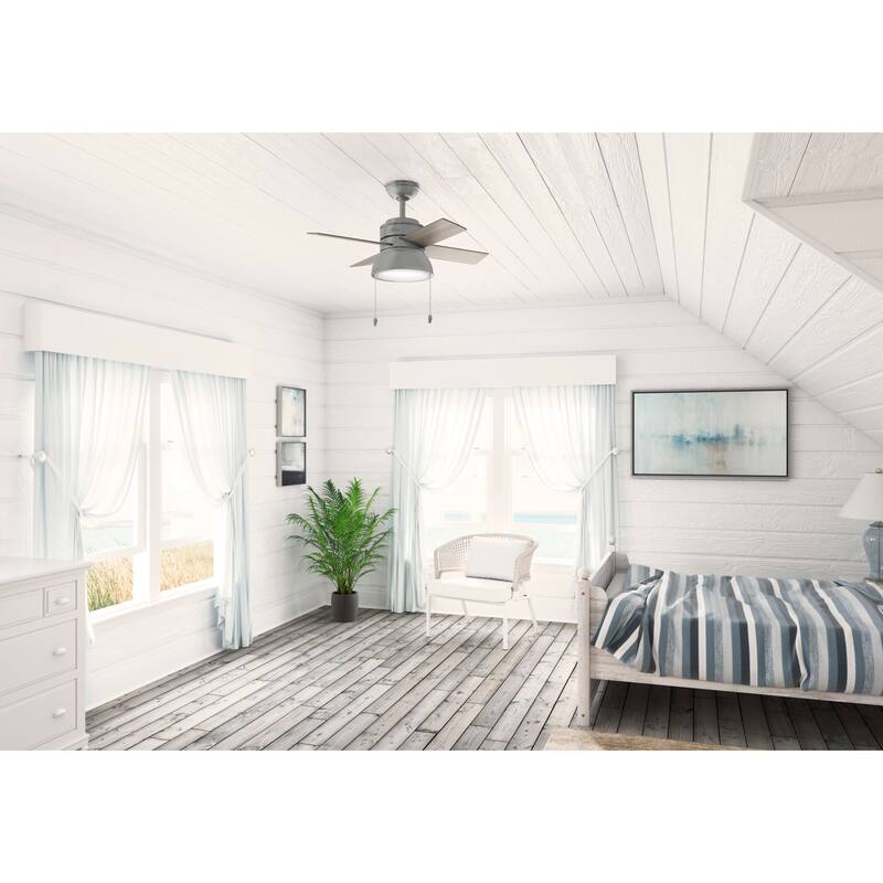 Hunter 36" Loki Ceiling Fan with LED Light - Bedrooms, Home Office, Laundry - Rustic, Farmhouse