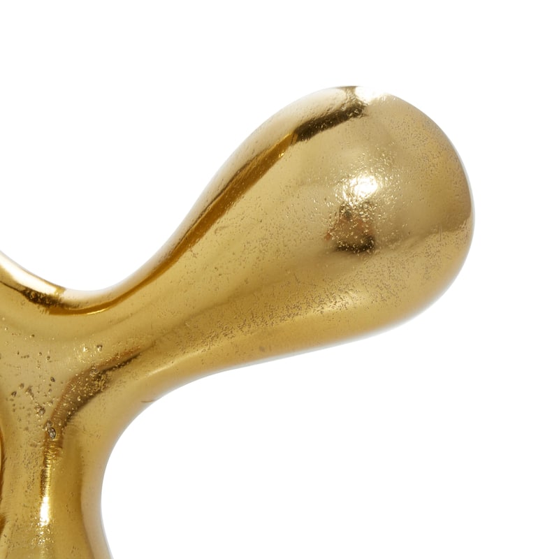 CosmoLiving by Cosmopolitan Gold Aluminum Metal Abstract Decorative Sculpture