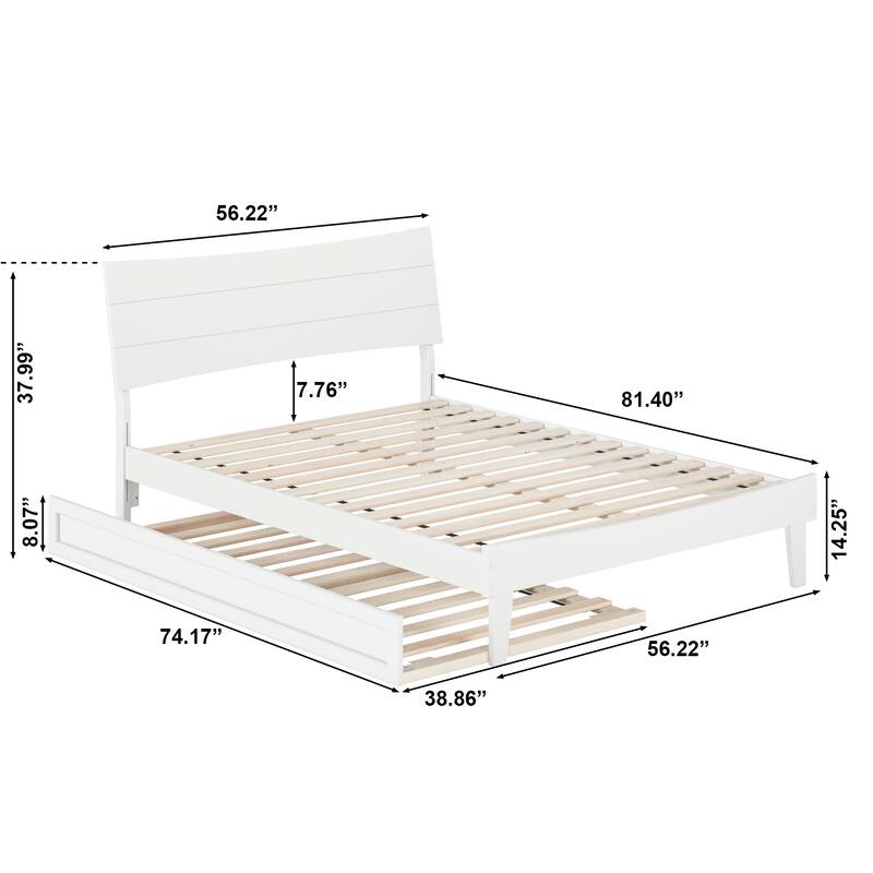 Phoenix Wood Platform Bed with Trundle