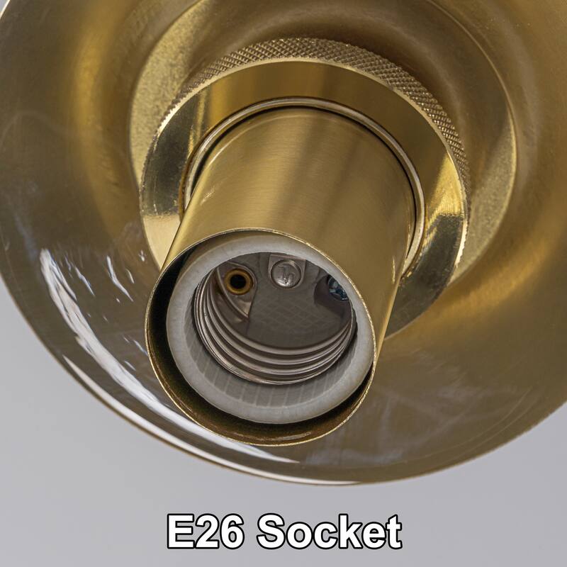 Starskys 1-Light 18in.W Modern Clear Glass Dome Pendant Light