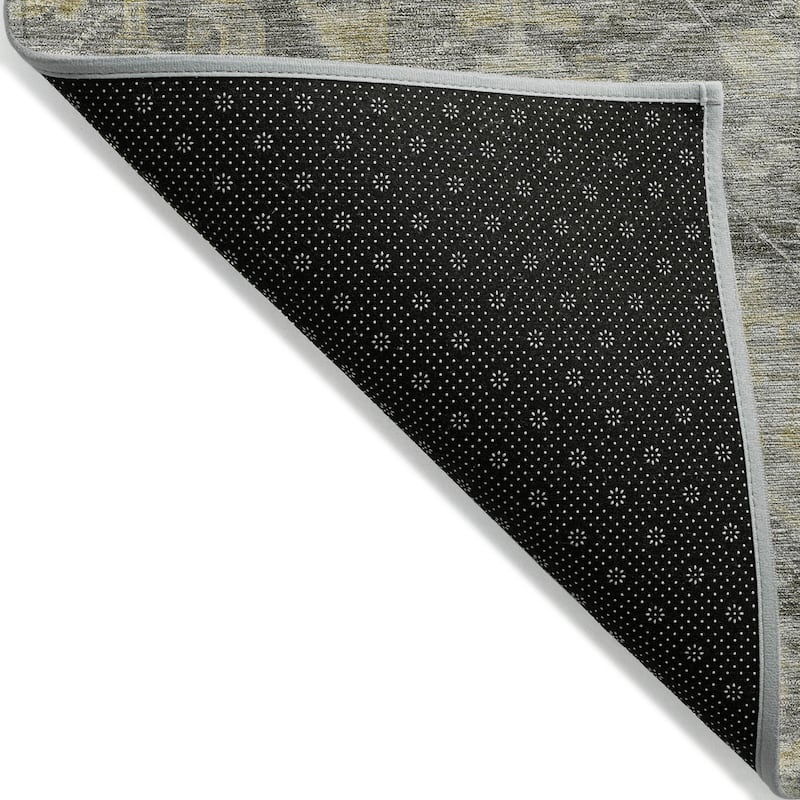 Machine Washable Indoor/ Outdoor Vintage Traditional Chantille Rug