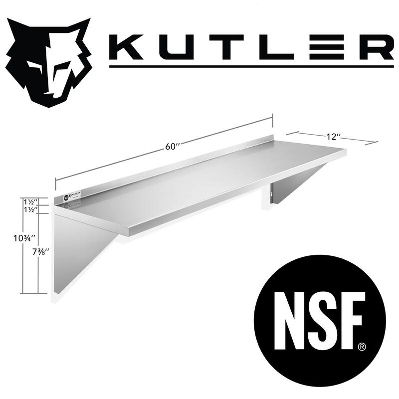 Stainless Steel Shelf NSF Commercial Kitchen Wall Shelving