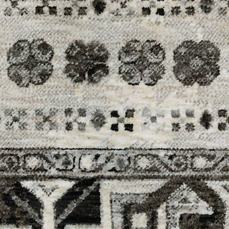 Style Haven Cádiz Global Tribal Influenced Ivory/Charcoal Area Rug