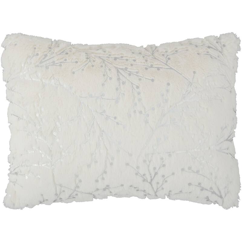 Mina Victory Faux Fur Metallic Branches Indoor Accent Pillows or Throw