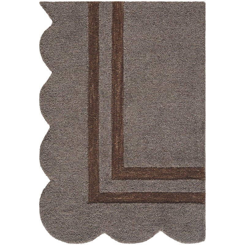Livabliss Scalloped Modern & Contemporary Area Rug