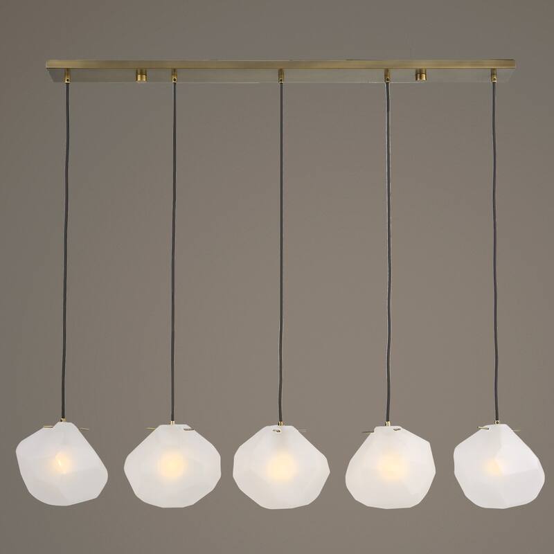 Uttermost Geodesic 5 Light Linear Pendant - 8 H X 47 W X 8 D (in)