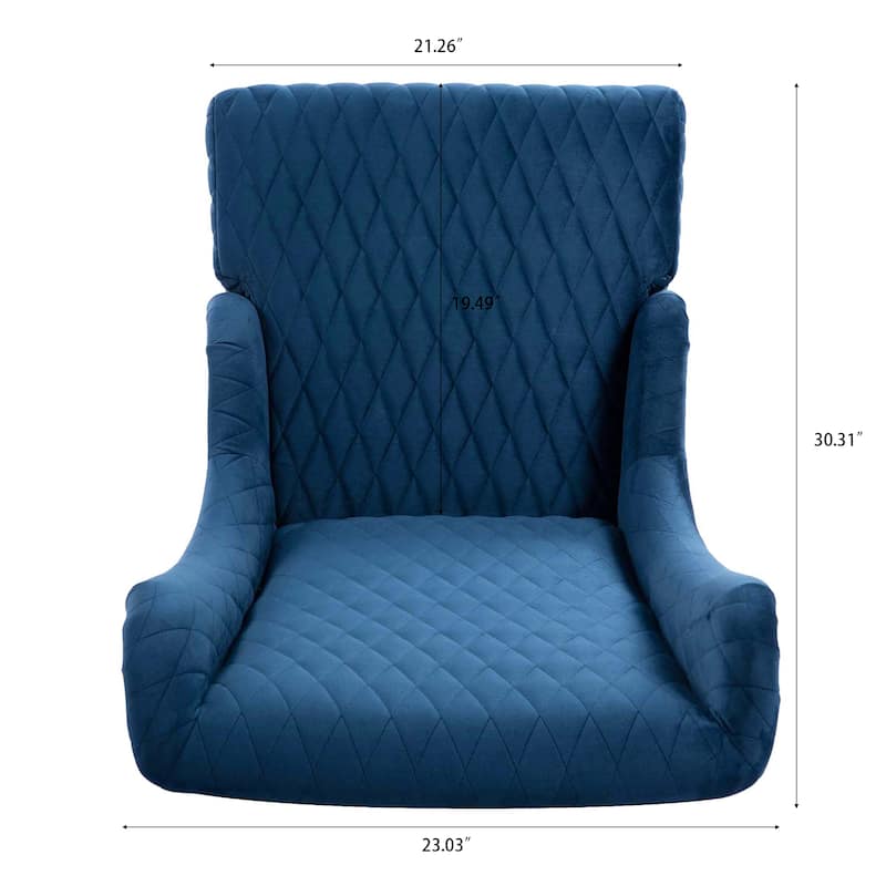 Modern 23.03" High Back Upholstered Accent Chair with Solid Wood Frame