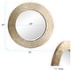 preview thumbnail 6 of 5, Allan Andrews Round Wood Framed Textured Metal Wall Mirror - 36"D