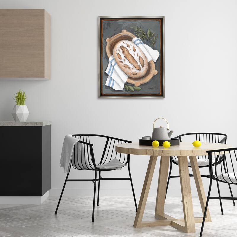 Stupell Bread Baking Basket Framed Floater Canvas Wall Art Design By Sara Baker