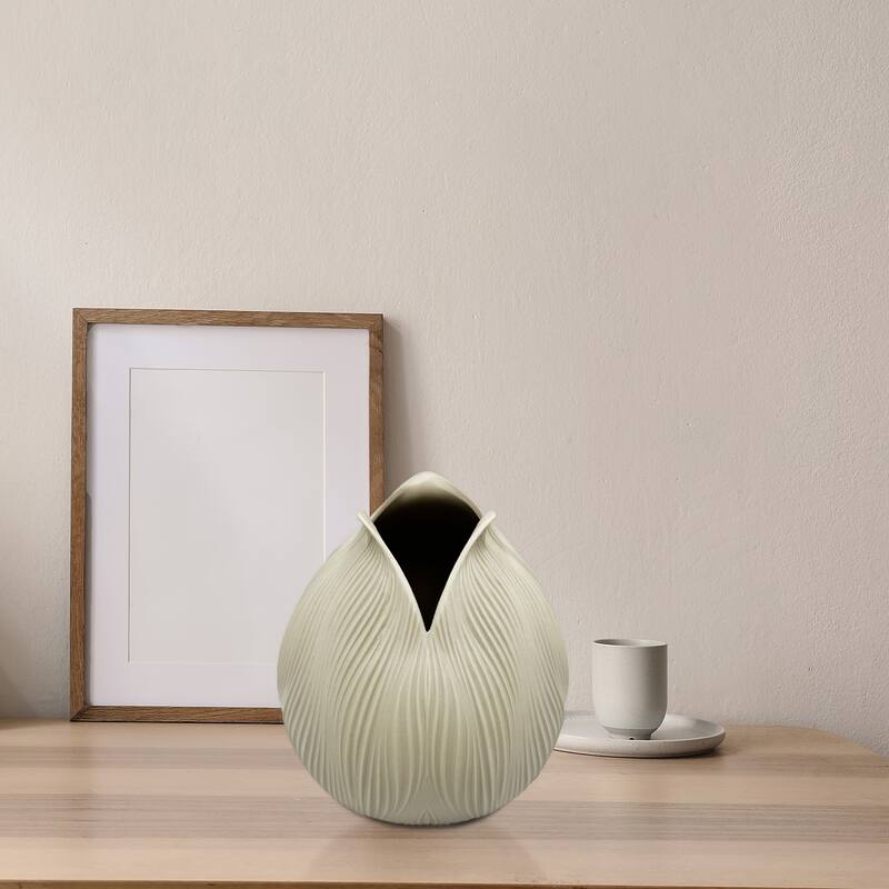 9 Inch Tall Modern Ceramic Flower Vase