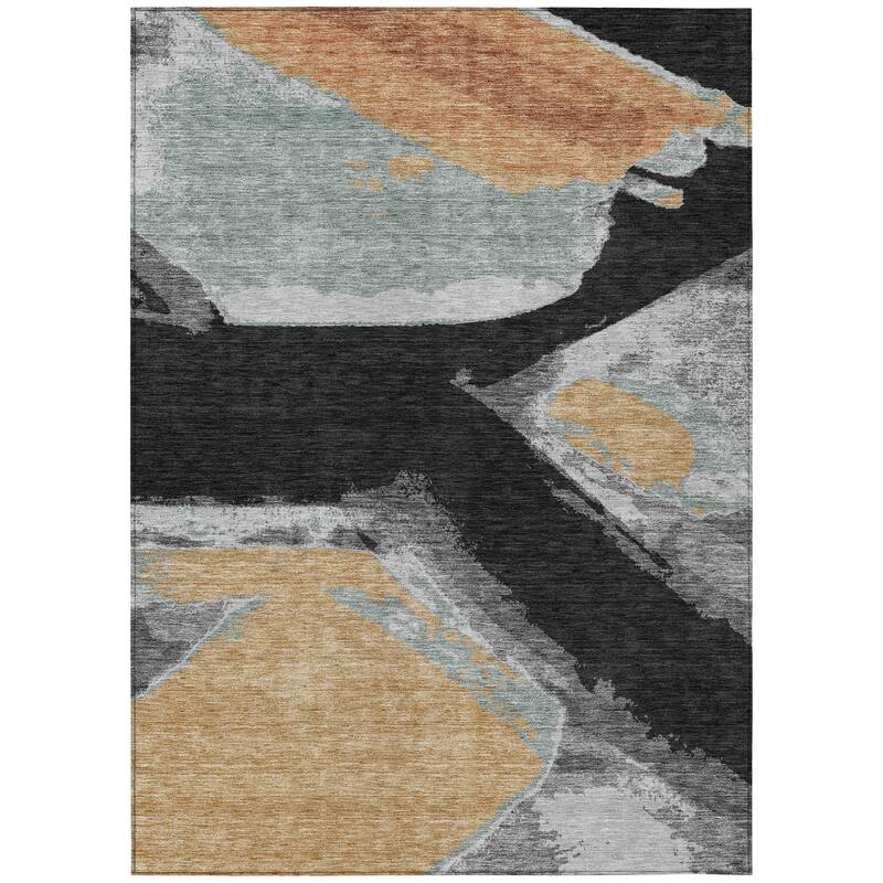 Machine Washable Indoor/ Outdoor Modern Cheney Chantille Rug