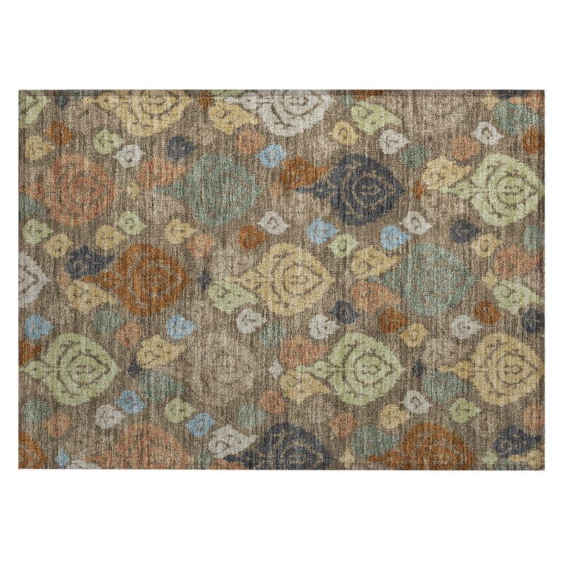 Machine Washable Indoor/ Outdoor Casual Zona Chantille Rug