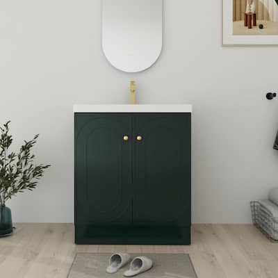 Bathroom Vanity With Sink In 24/30/36 Inch, Freestanding Bathroom Vanity With Soft Close Door and Adjustable Shelf