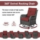 preview thumbnail 46 of 110, Pocassy 3-Piece Outdoor Swivel Bistro Set, Wicker Rocking Chairs