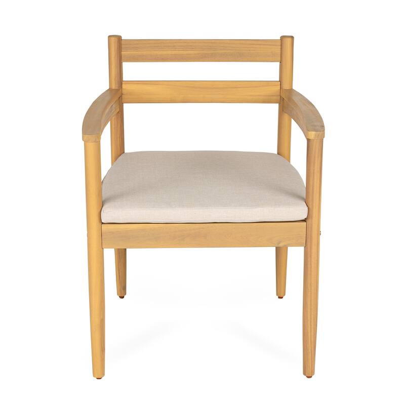 Christopher Knight Home- Mary Outdoor Acacia Dining Armchair (Set of 2)