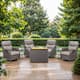 Option Brown Rattan - Grey Cushion