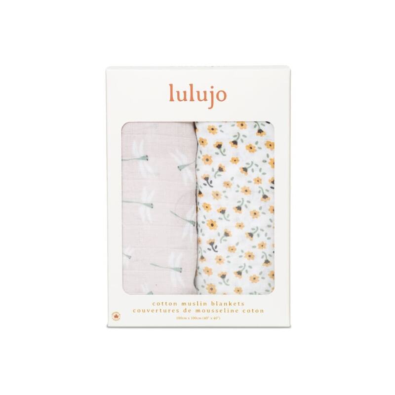 lulujo 2 PK Muslin Swaddling Blankets