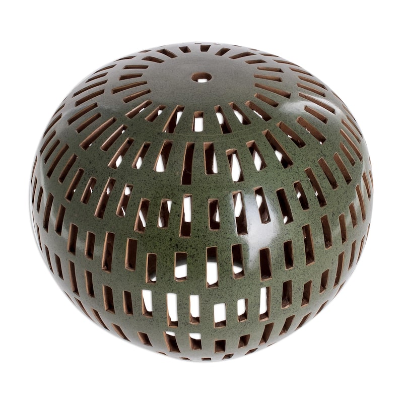 Novica Handmade Light Of Day Terracotta Candle Shade