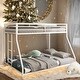 preview thumbnail 2 of 9, Adam Sturdy Twin Over Full Metal Bunk White for Kids and Adult, Low Profile and Easy Climbing with Stable Ladder