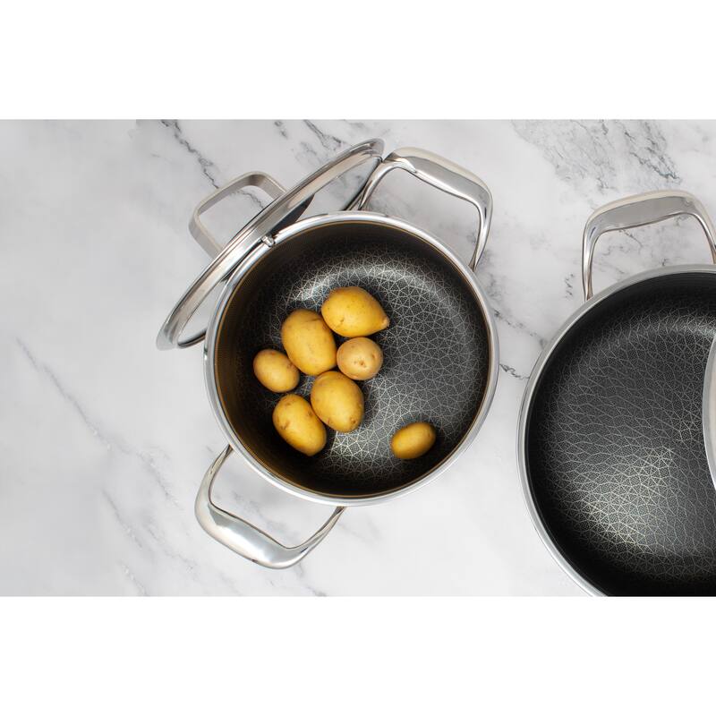 LIVWELL DiamondClad 12pc Hybrid Nonstick Stainless Steel Cookware Set