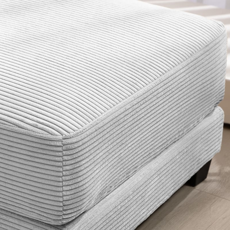 The Contemporary Oversized Corduroy Ottoman