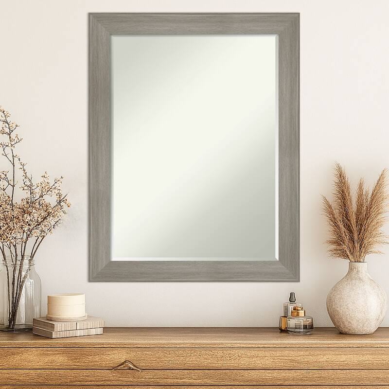 Grand Narrow Half-Inch-Bevel Framed Wall Mirror