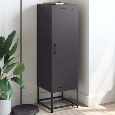 vidaXL Highboard Storage Side Cabinet Cupboard Living Room Furniture Steel - 15.4 x 14.2 x 48.4