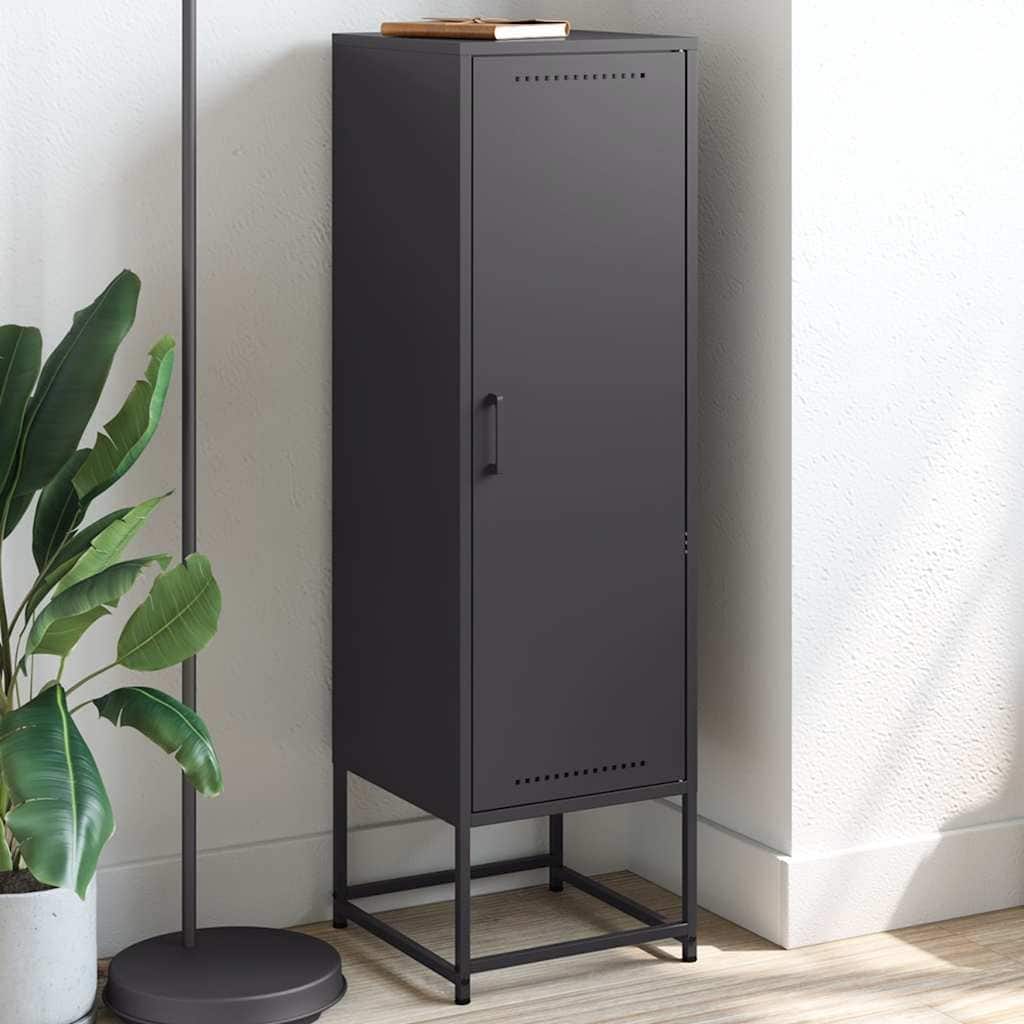 vidaXL Highboard Storage Side Cabinet Cupboard Living Room Furniture Steel - 15.4 x 14.2 x 48.4