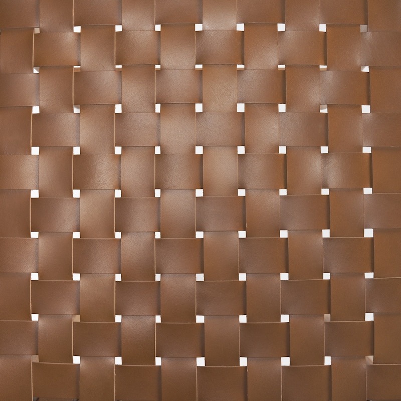 Shane Brown Wood w/ Woven Brown Leather Counter Stool - 19.0L x 21.0W x 38.0H