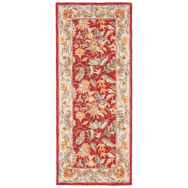 SAFAVIEH Handmade Chelsea Ashlyn French Country Floral Wool Rug