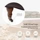 preview thumbnail 8 of 25, HULALA HOME Idalia Traditional Genuine Leather Ottoman with Caster Wheels and Solid Wood Legs