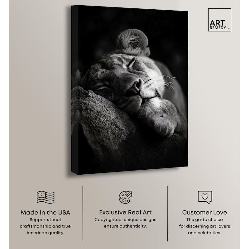 Resting Predator Canvas by Art Remedy, Gallery Wrapped