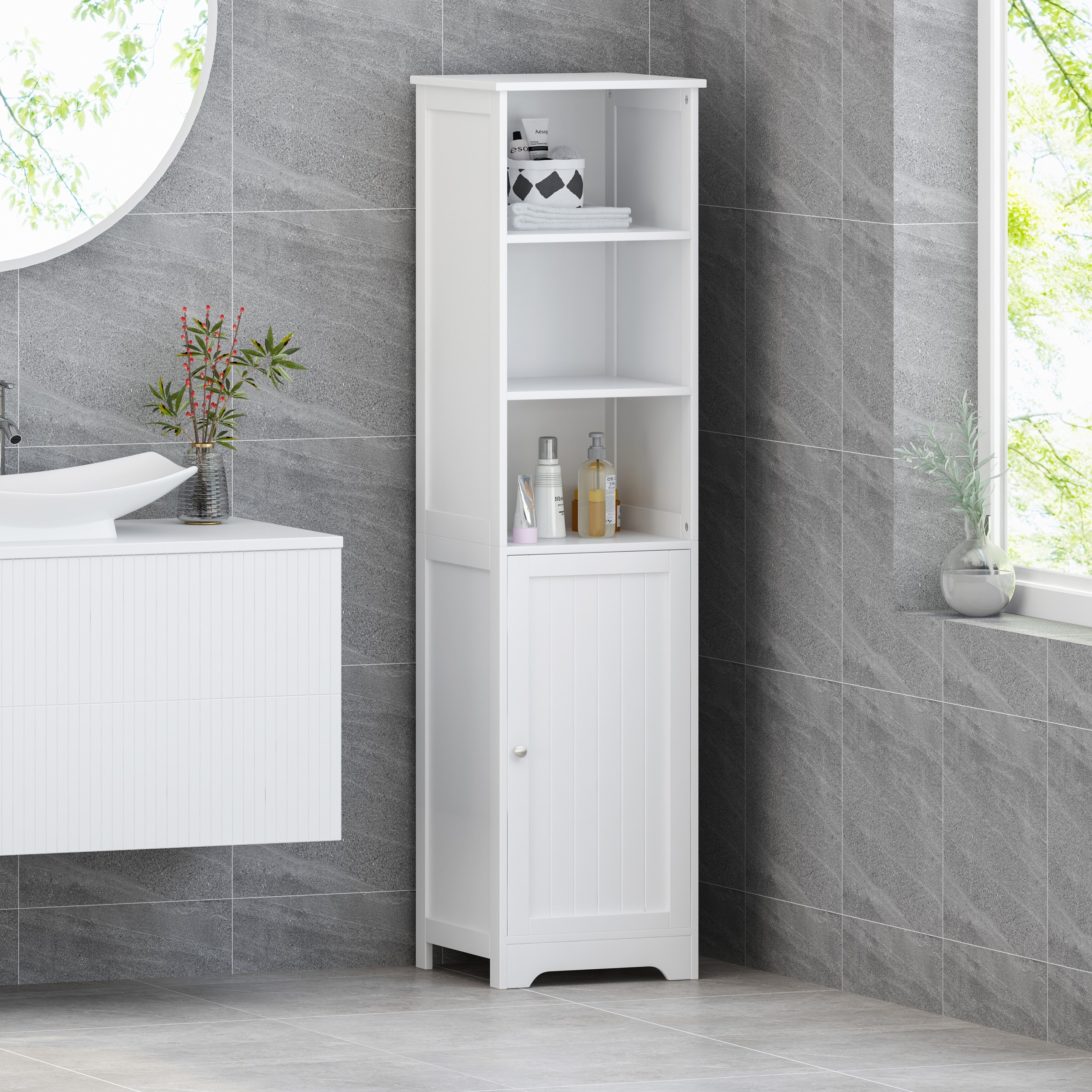 bathroom vanity storage, bathroom storage tower