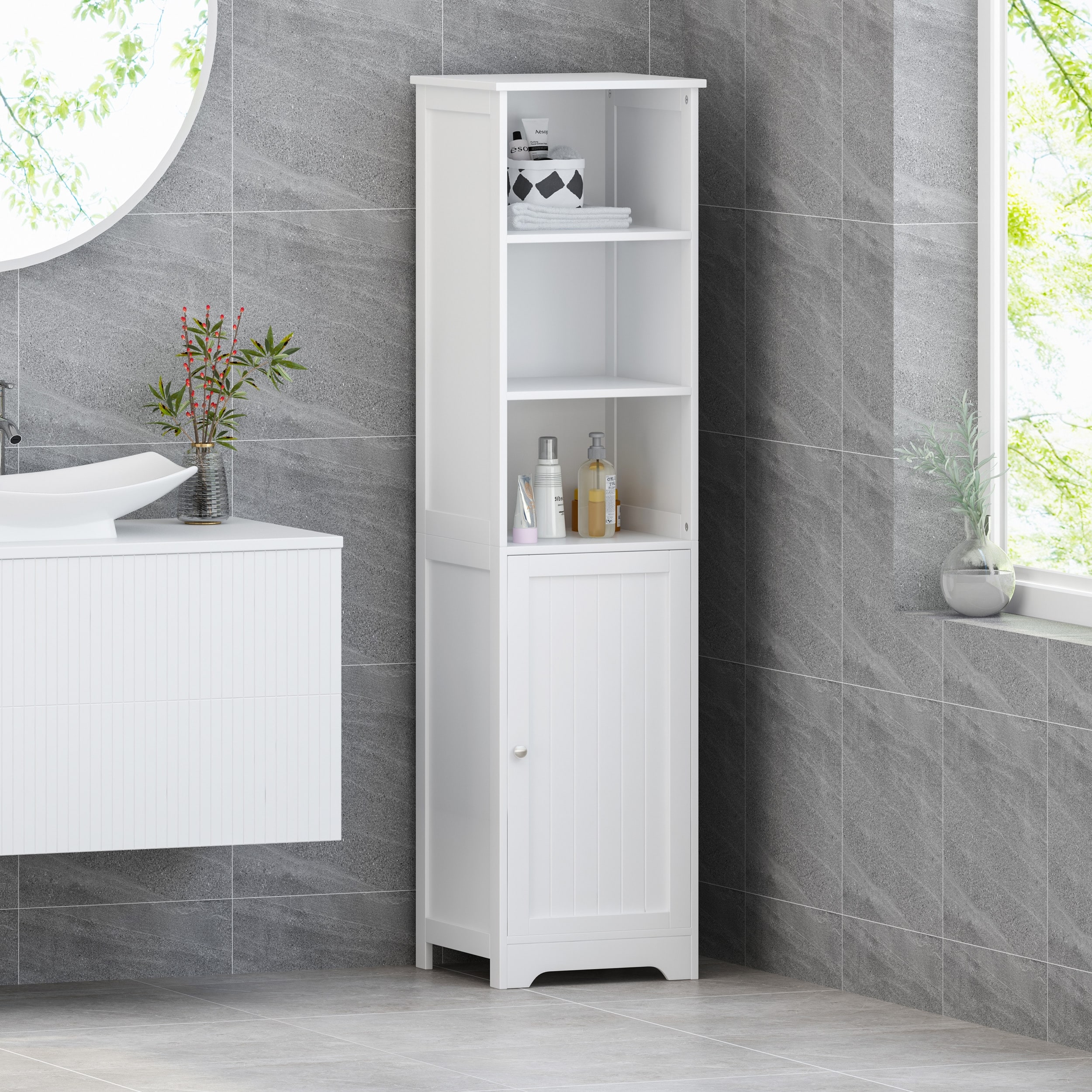 Heineberg Freestanding Bathroom Storage by Christopher Knight Home On Sale Bed Bath